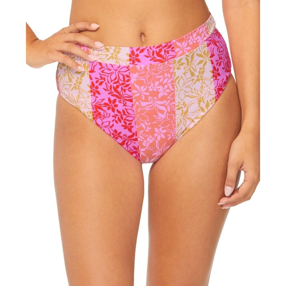 Raisins Bikini Bottom Womens XL Multi Tropics Pant High Waist Cheeky P711114